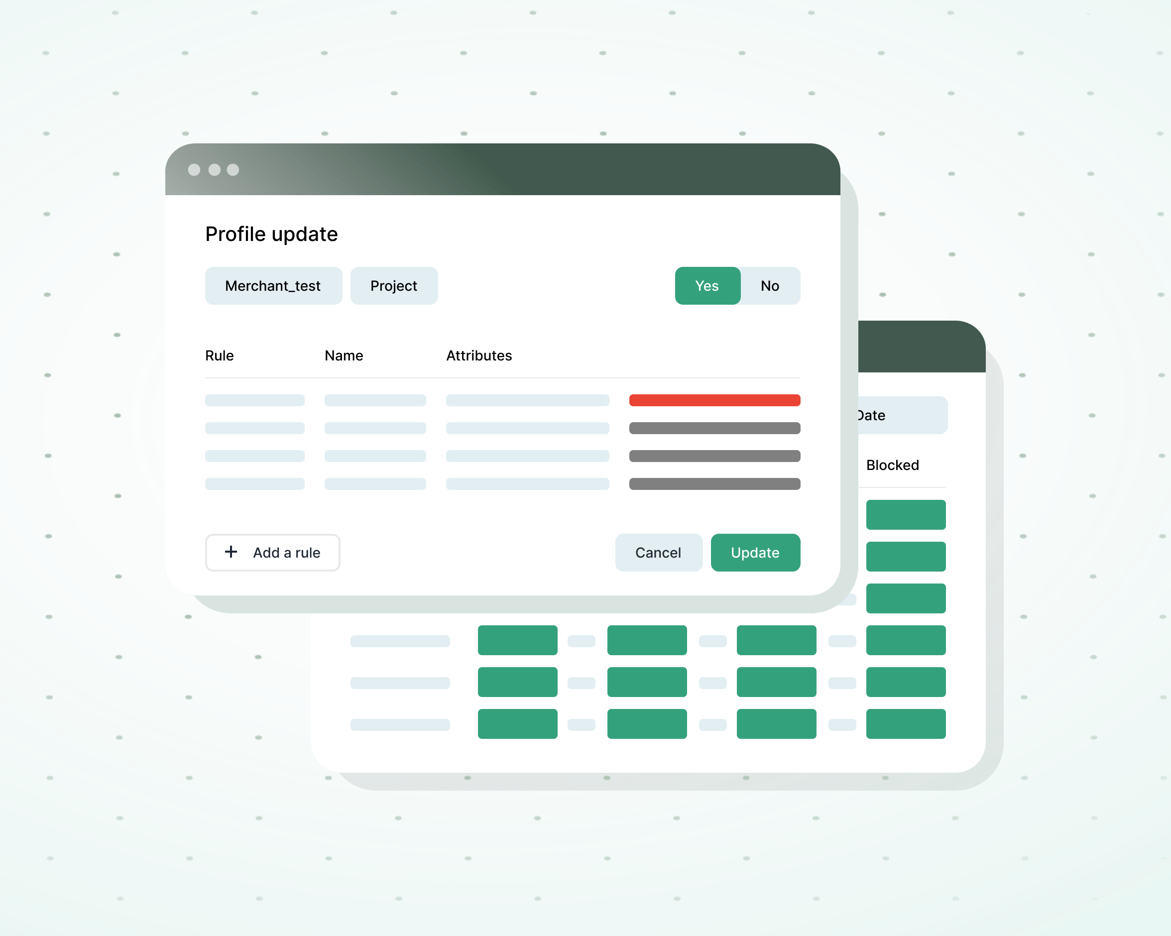 Limits functionality and AI-powered antifraud engine