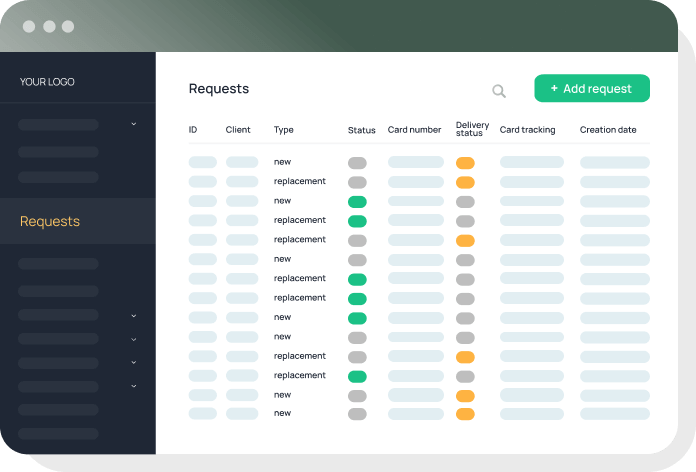 Card application management