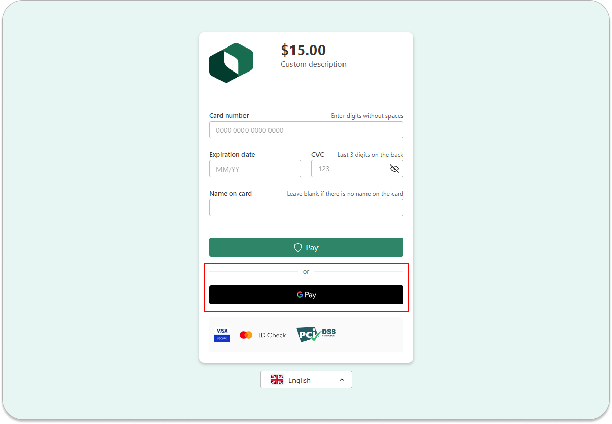 Support for additional payment methods